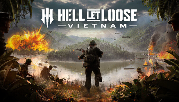 Soldats et hélicoptères dans le visuel officiel de Hell Let Loose: Vietnam.