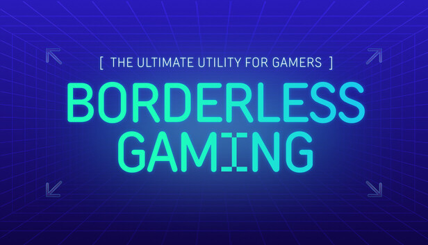 Visuel officiel portant le nom de Borderless Gaming sur fond bleu et violet.