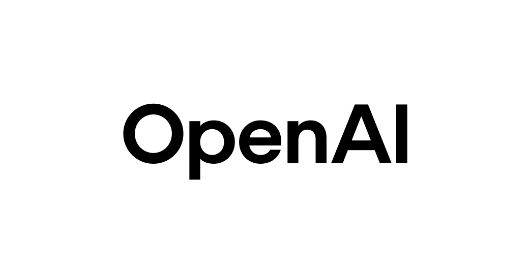 Wordmark officiel d’OpenAI sur fond sombre.