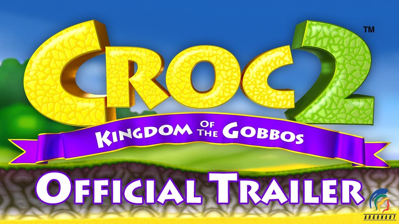 Logo de Croc 2: Kingdom of the Gobbos dans la miniature officielle de la bande-annonce du remaster.