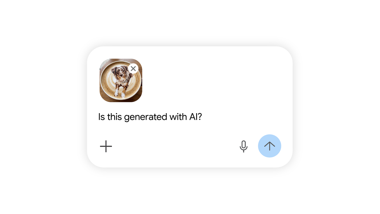 Interface officielle Google demandant si une image a été générée par intelligence artificielle.