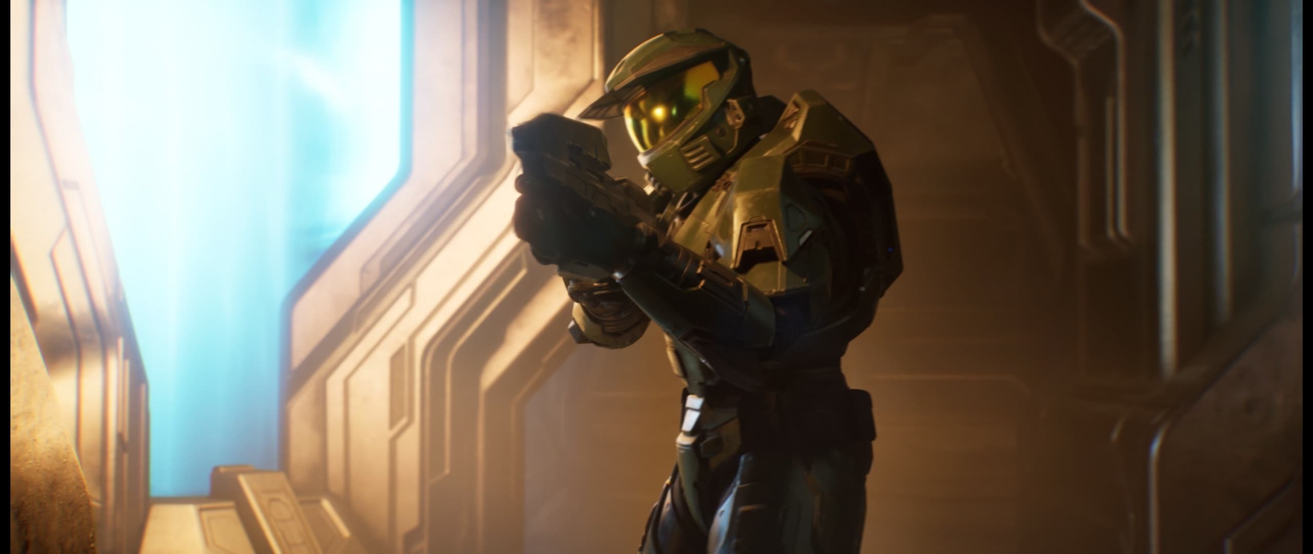 Capture personnelle en 21:9 d’une cinématique de Halo: Campaign Evolved montrant le Major dans une image douce et légèrement floue.