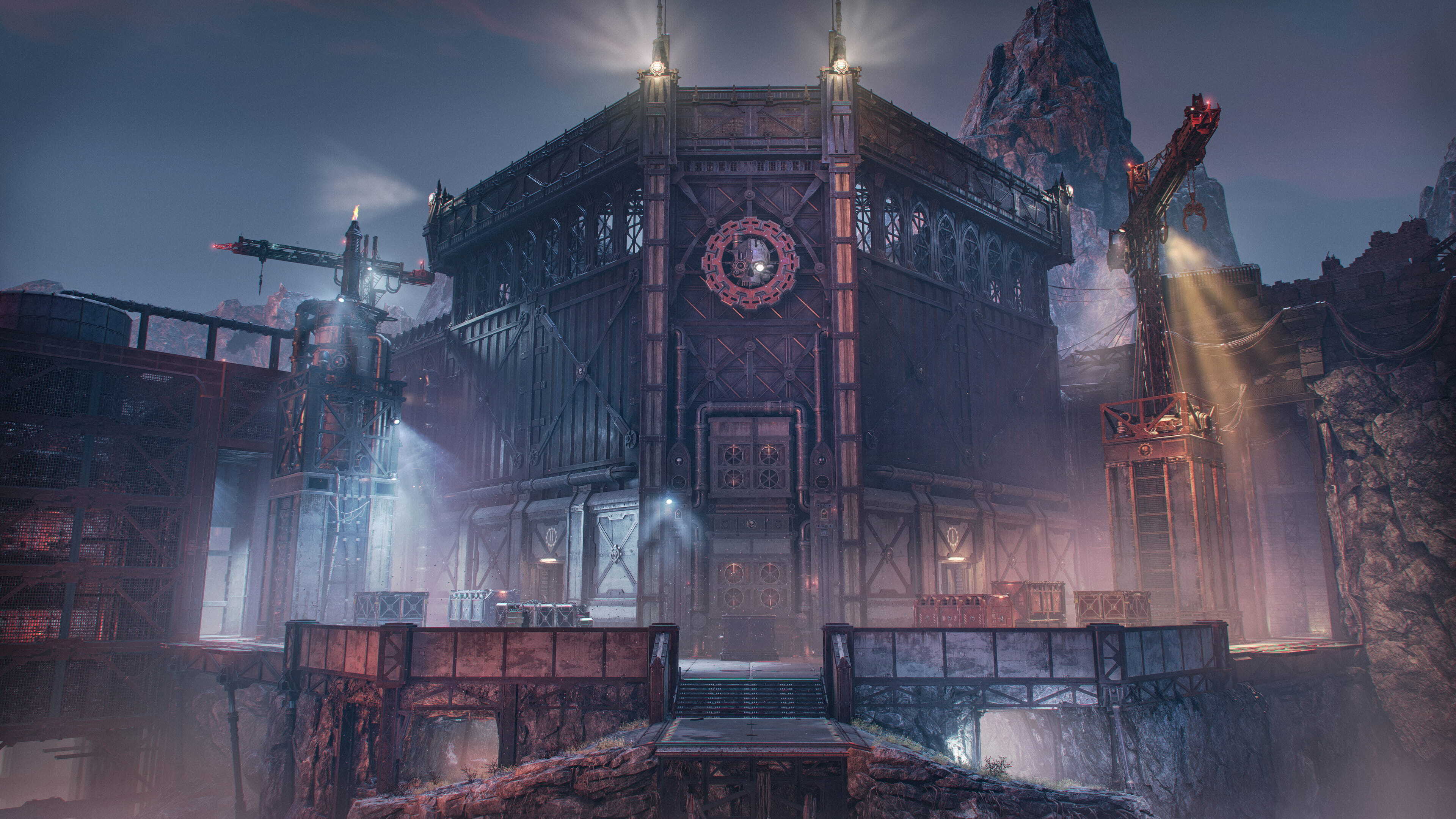 Capture officielle de la carte PvP Facility ajoutée à Space Marine 2 par le patch 14.0.