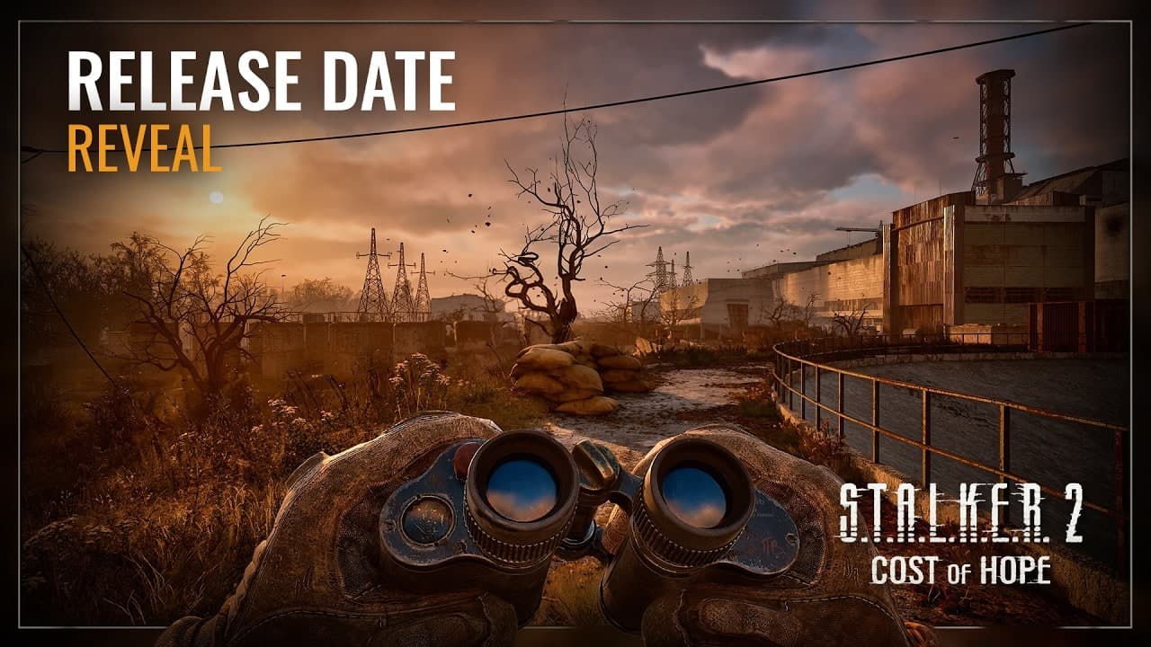 Miniature officielle de la bande-annonce de date de S.T.A.L.K.E.R. 2: Cost of Hope, devant la centrale nucléaire de Chornobyl.