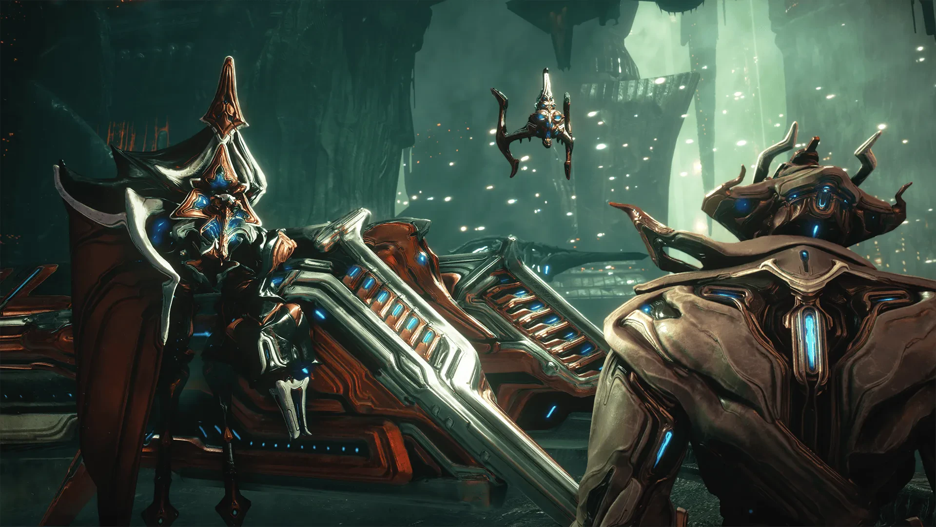 Capture officielle montrant les Fornax Drowners dans Warframe: Tau.
