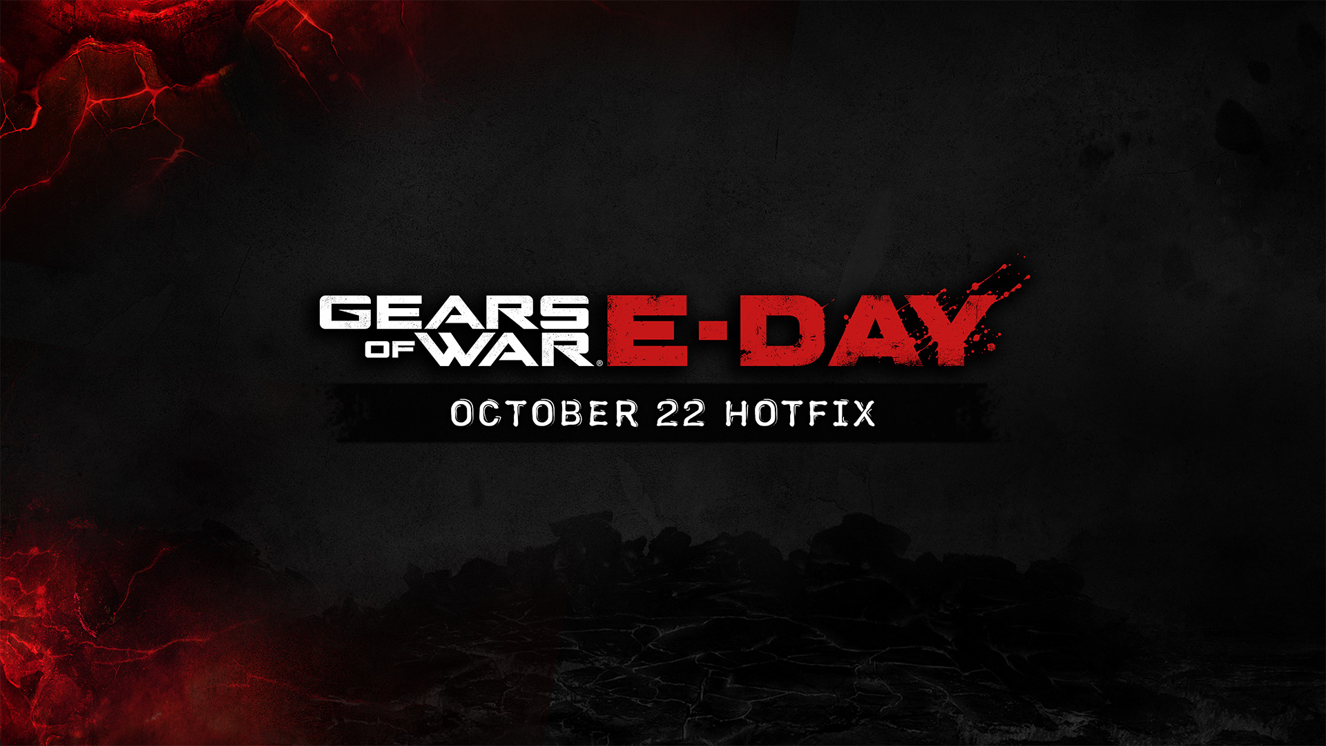 Bannière officielle Gears of War E-Day du correctif du 22 octobre.