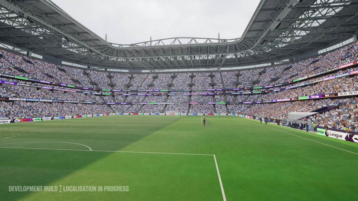 Vue du terrain et des tribunes de FM27.