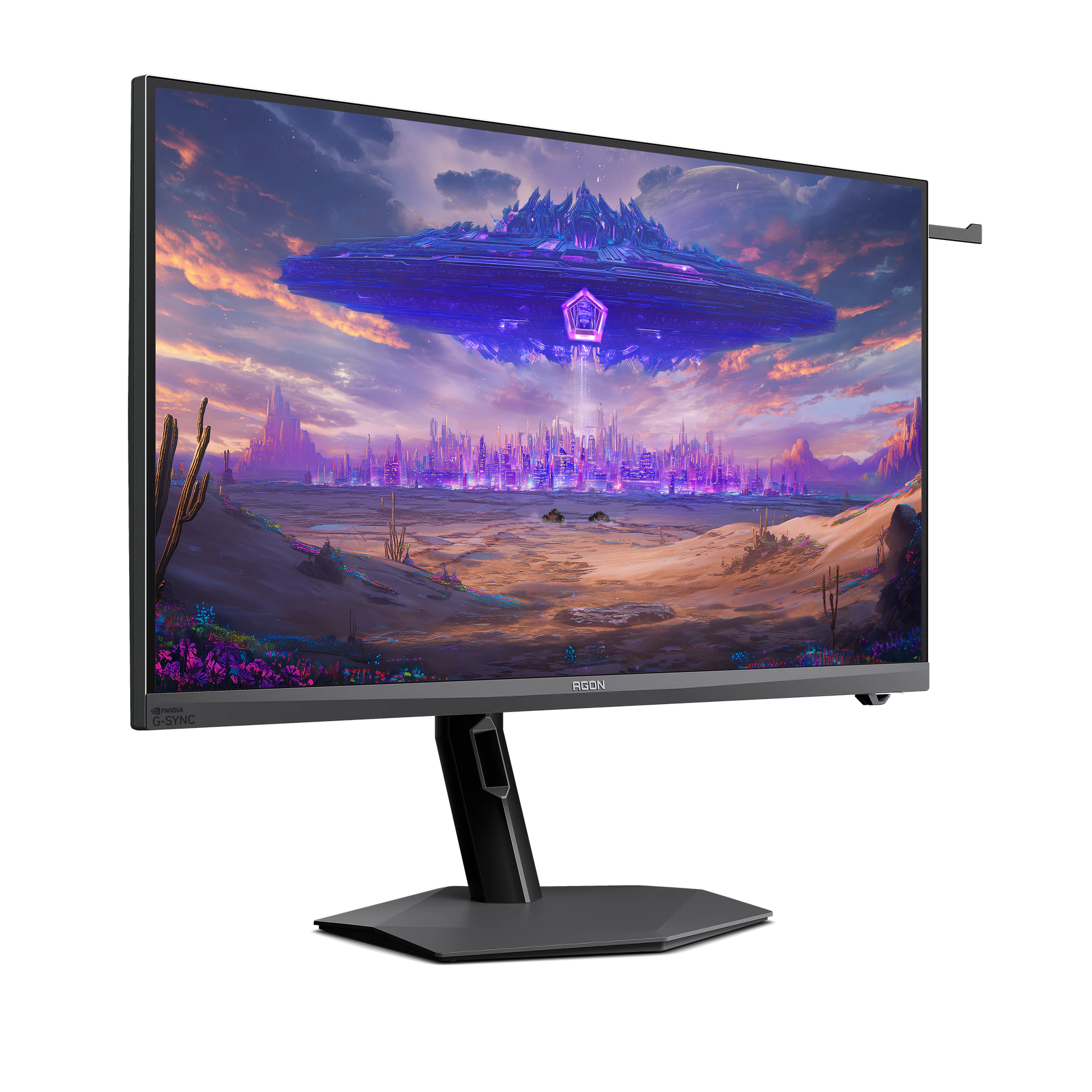 Rendu officiel de face du moniteur AGON by AOC AGP327KG de 31,5 pouces compatible G-SYNC Pulsar.
