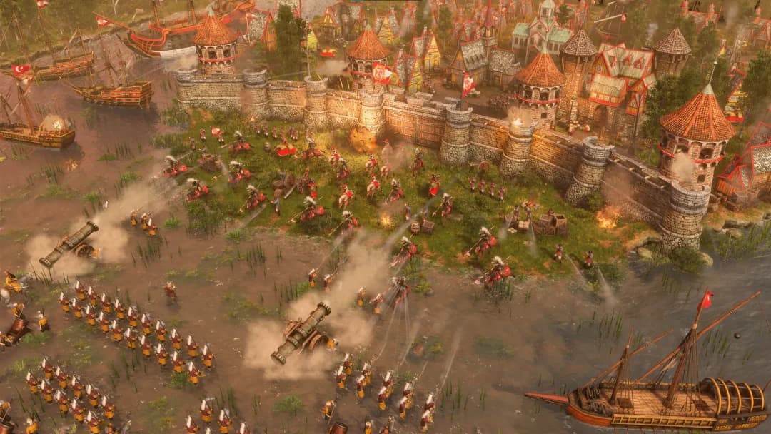 Capture officielle de l’armée polonaise et de ses hussards devant une ville fortifiée dans The Baltic Powers.