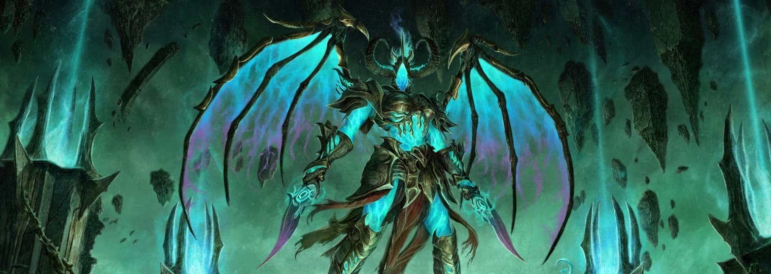 Key art officiel de Diablo IV Saison 14 montrant le Corrupted Reaper dans un décor spectral.