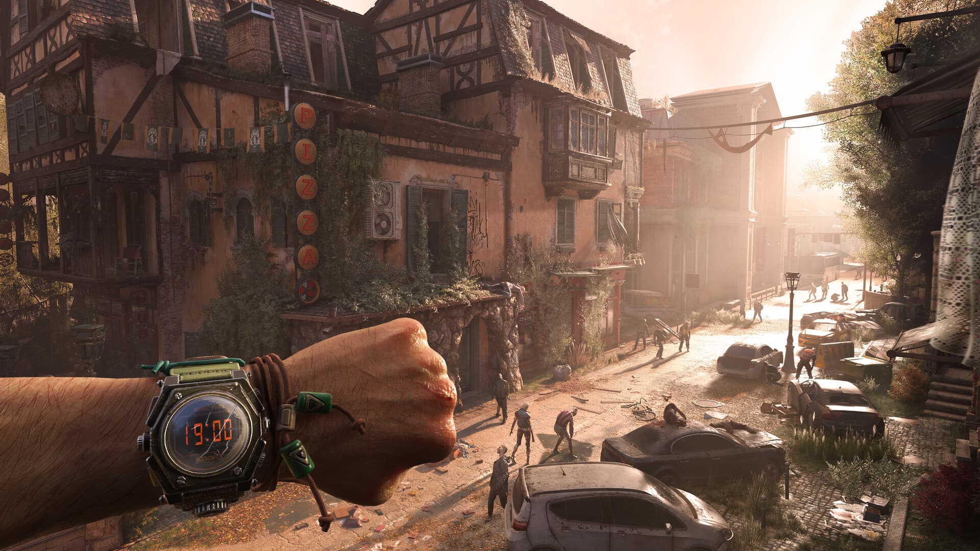 Capture officielle d'une rue de Castor Woods envahie par les infectés dans Dying Light: The Beast.
