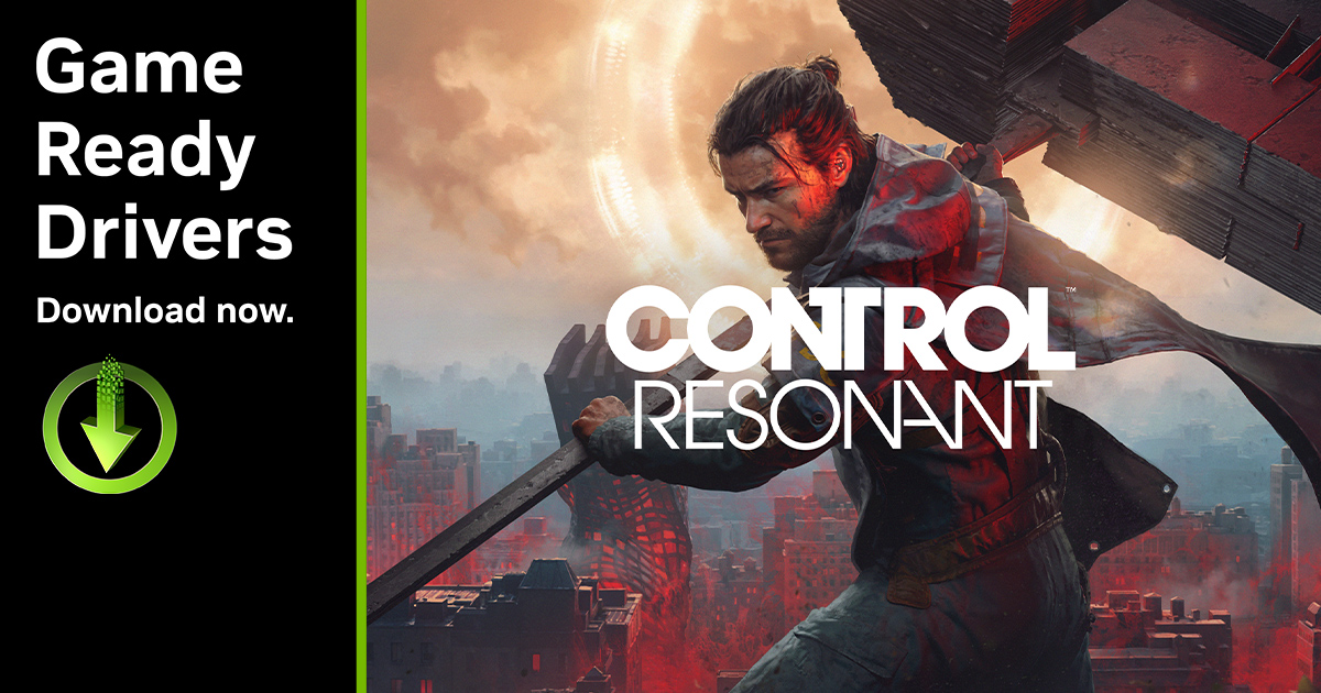 Dylan Faden dans le visuel officiel NVIDIA Game Ready pour Control Resonant.