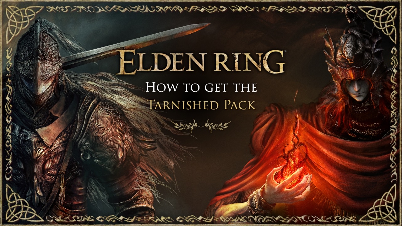 Visuel officiel du Tarnished Pack montrant le Heavy Knight et l’Idus Knight.