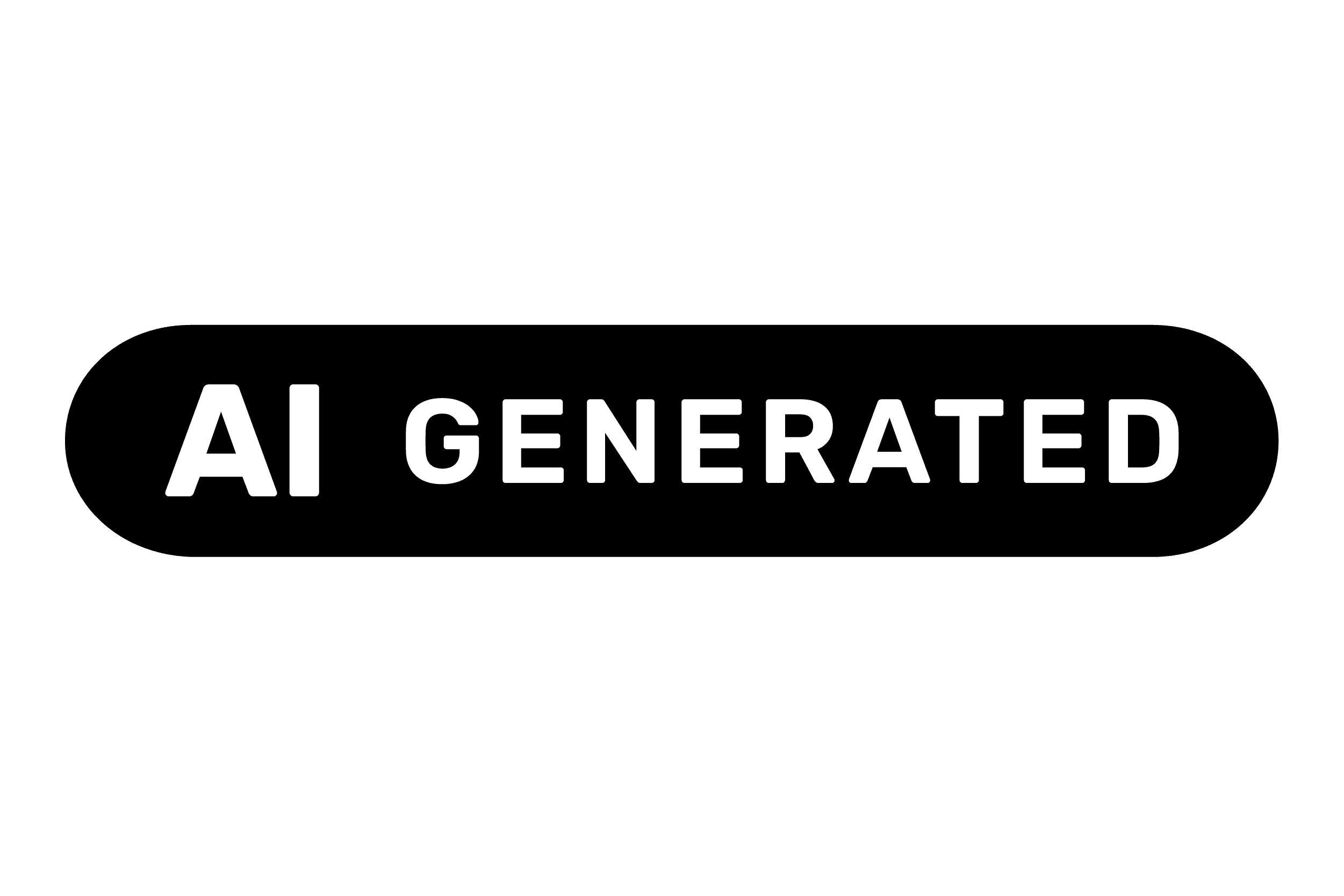 Label noir et blanc officiel AI Generated proposé par l’Union européenne.