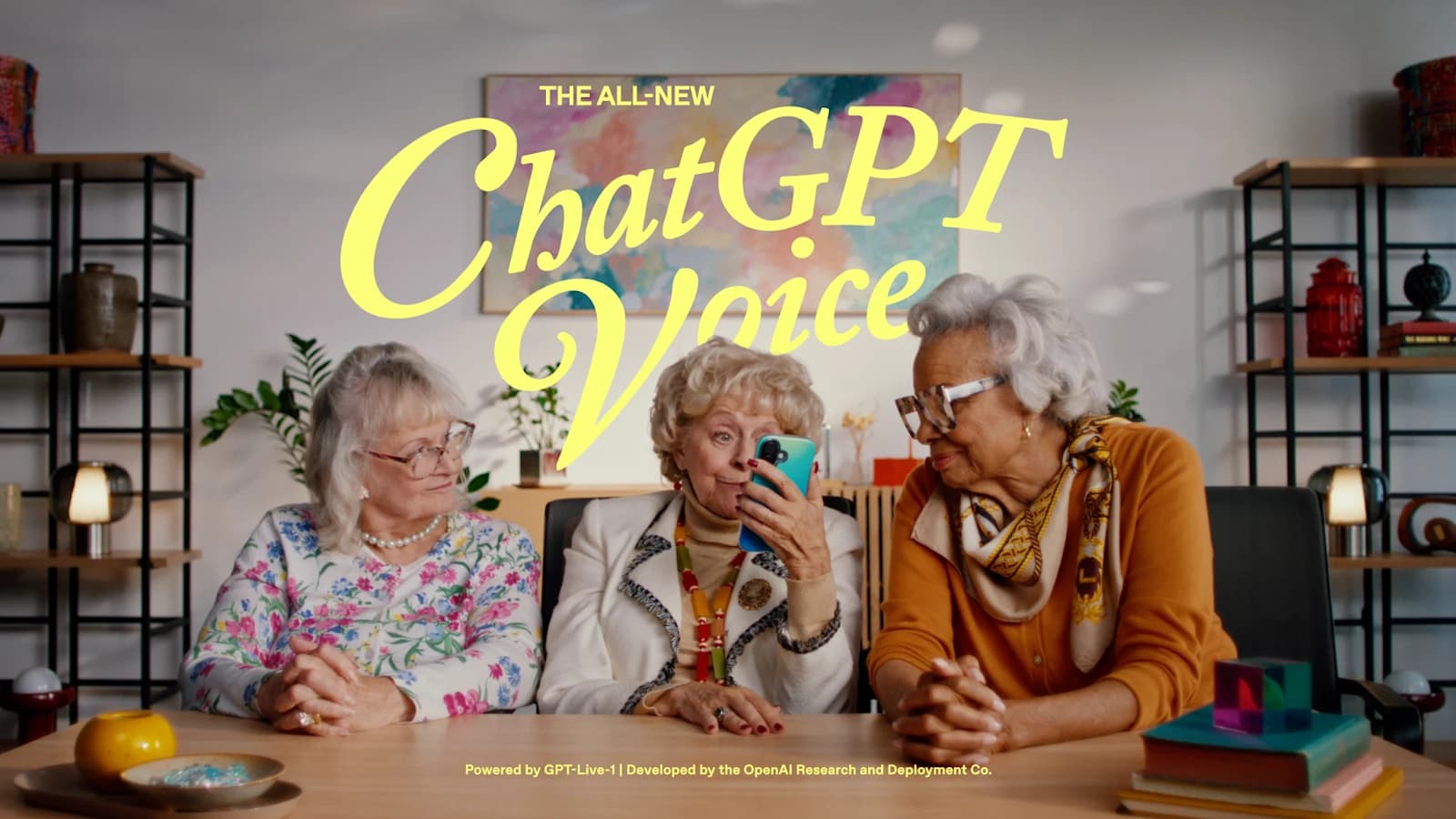 Visuel officiel OpenAI de la campagne ChatGPT Voice alimentée par GPT-Live.