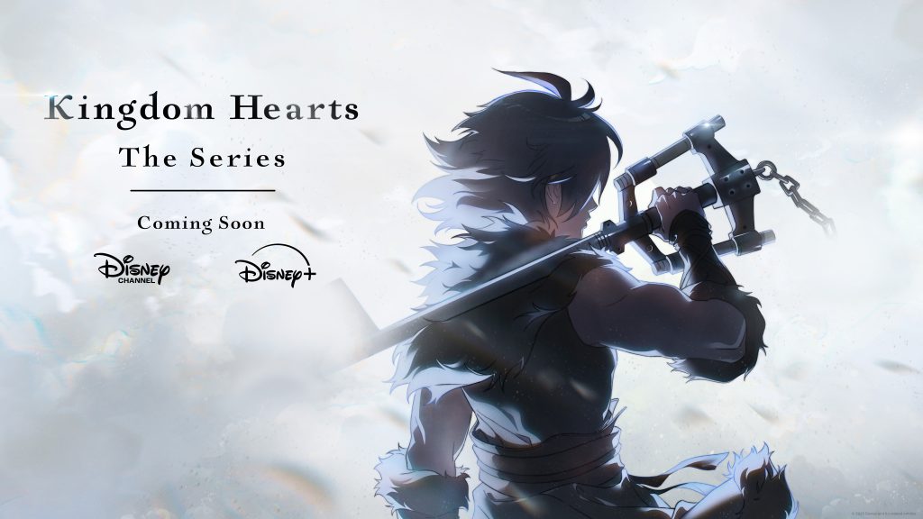Le visuel officiel de la série animée Kingdom Hearts avec un porteur de Keyblade de dos.