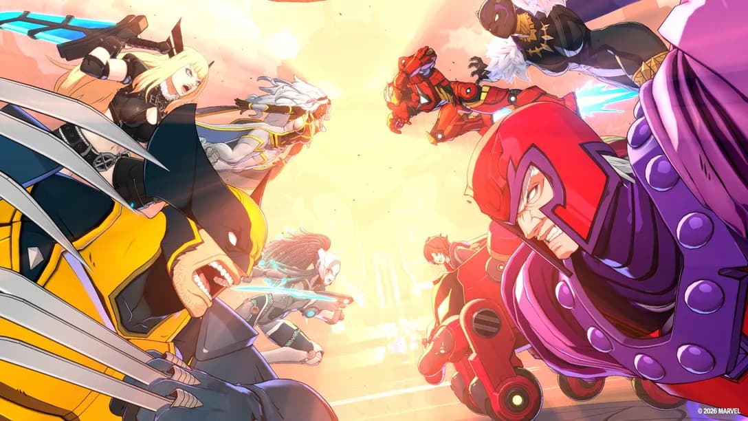 Héros et antagonistes Marvel se faisant face sur le visuel officiel de la bêta ouverte de Marvel Tōkon.