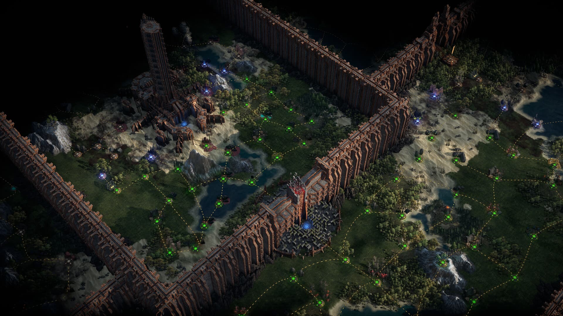 Capture officielle de Path of Exile 2 montrant l’Atlas et ses nombreuses zones reliées.