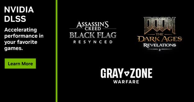 Visuel officiel NVIDIA de DOOM: The Dark Ages Revelations avec DLSS et path tracing.
