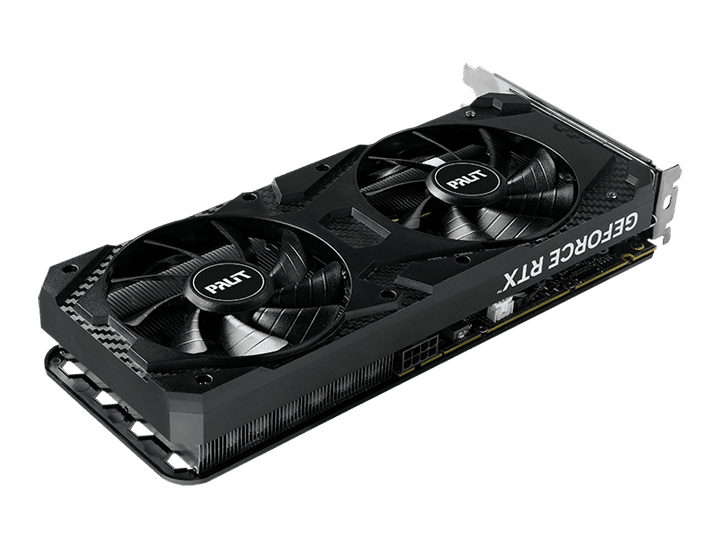 Vue officielle de profil du dissipateur et du carénage de la Palit RTX 3060 Infinity 2 OC.