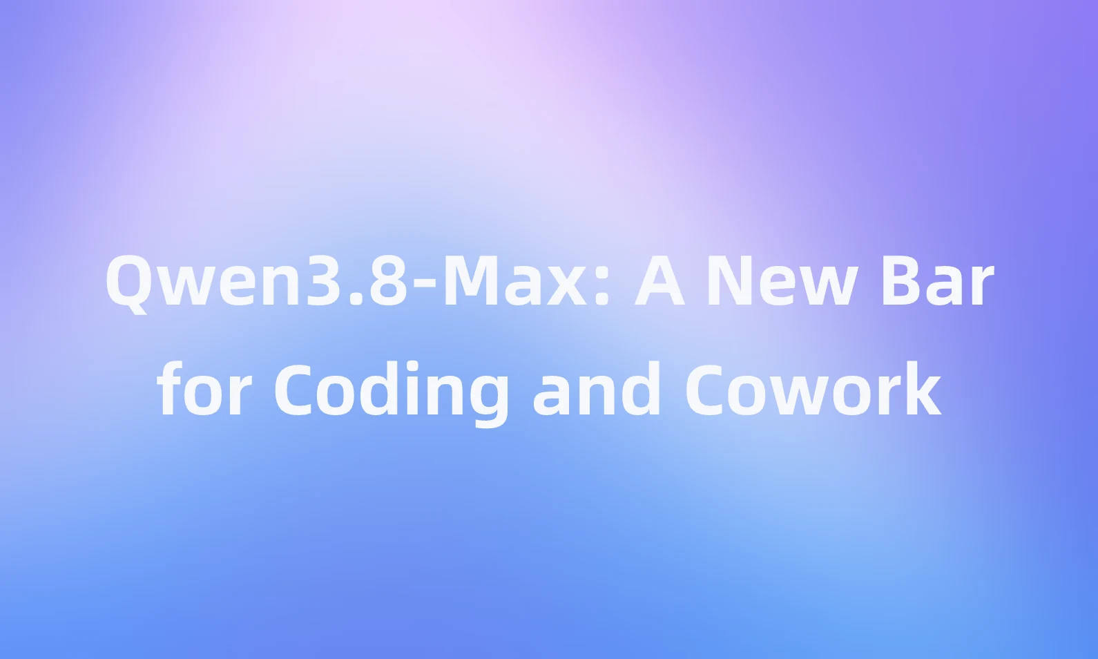 Visuel officiel violet de Qwen3.8-Max présentant le modèle comme un nouvel outil pour le codage et le travail assisté.
