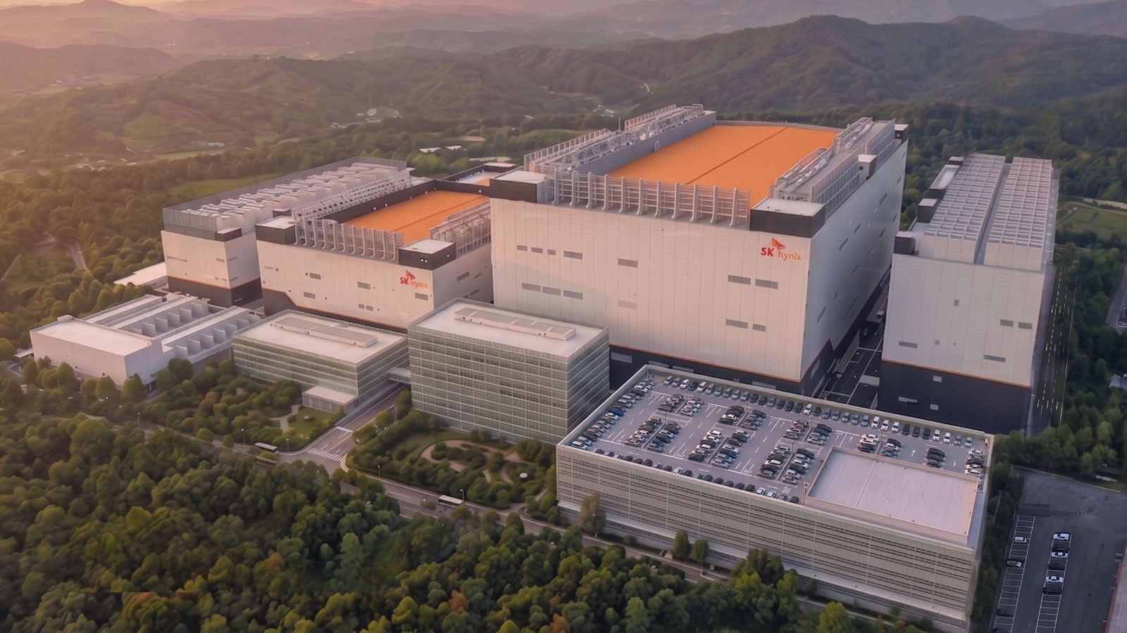 Rendu officiel du campus SK hynix de Cheongju et de la future fab NAND M17.