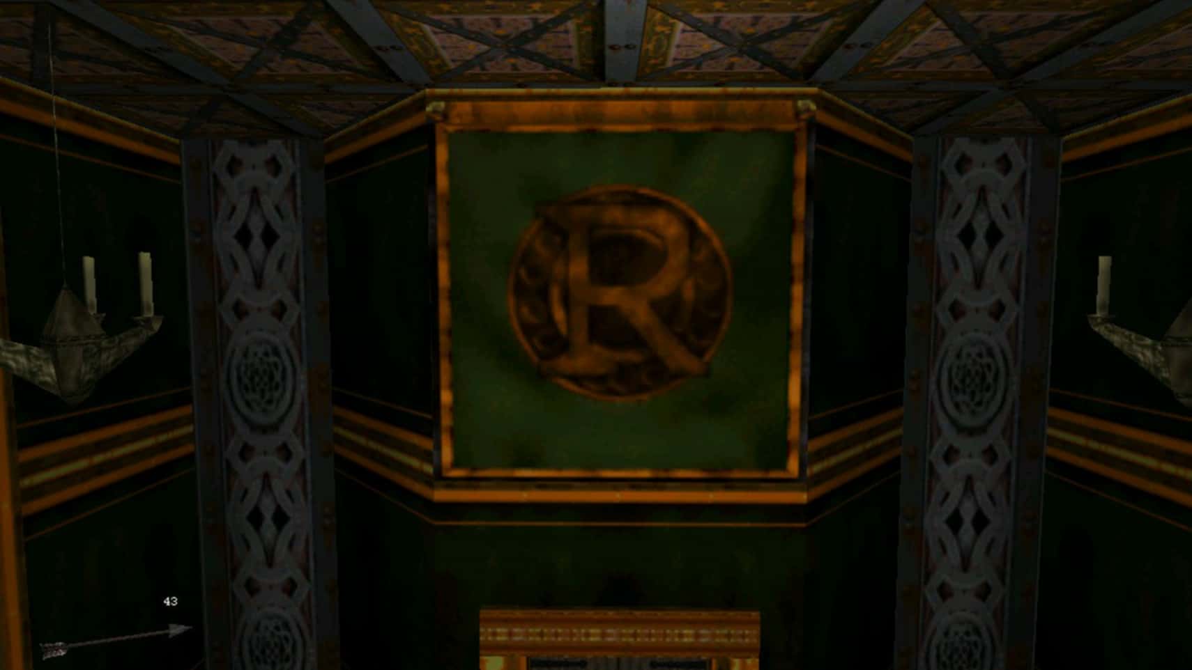 Vue en jeu d’un décor gardé dans une capture officielle de Thief Gold sur GOG.