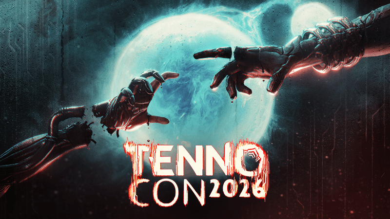 Bannière officielle de la présentation Warframe à la TennoCon 2026.