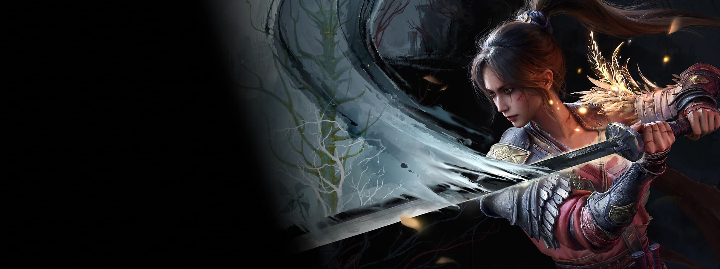 Visuel officiel du protagoniste du premier WUCHANG: Fallen Feathers sorti en 2025.