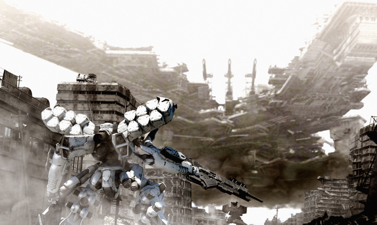 Illustration officielle complète de Armored Core: For Answer.