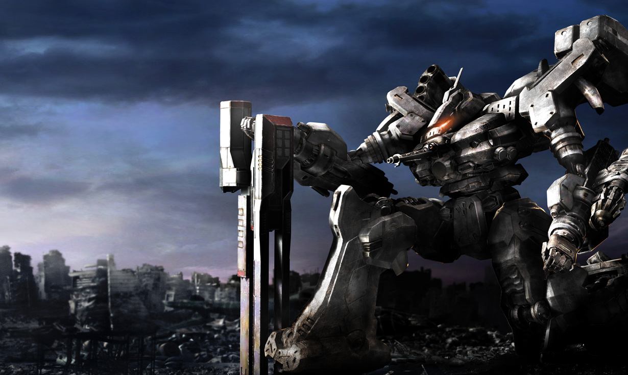 Illustration officielle complète de Armored Core: Last Raven.
