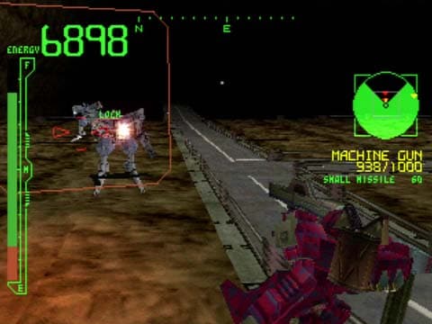 Un Raven affronte un robot sur une plateforme souterraine · version PlayStation d’origine.