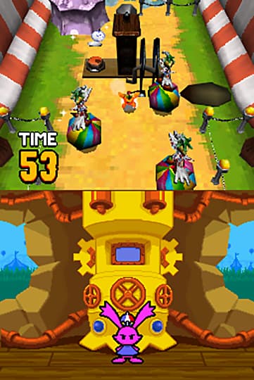 Cookie & Cream (Nintendo DS) : parcours et commandes tactiles.