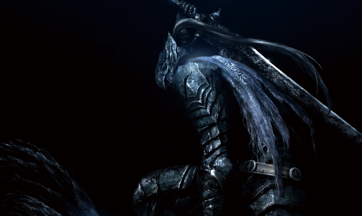 Illustration promotionnelle officielle complète de Dark Souls: Prepare to Die Edition.