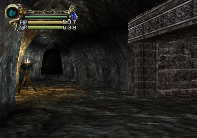 Eternal Ring : passage souterrain de pierre.