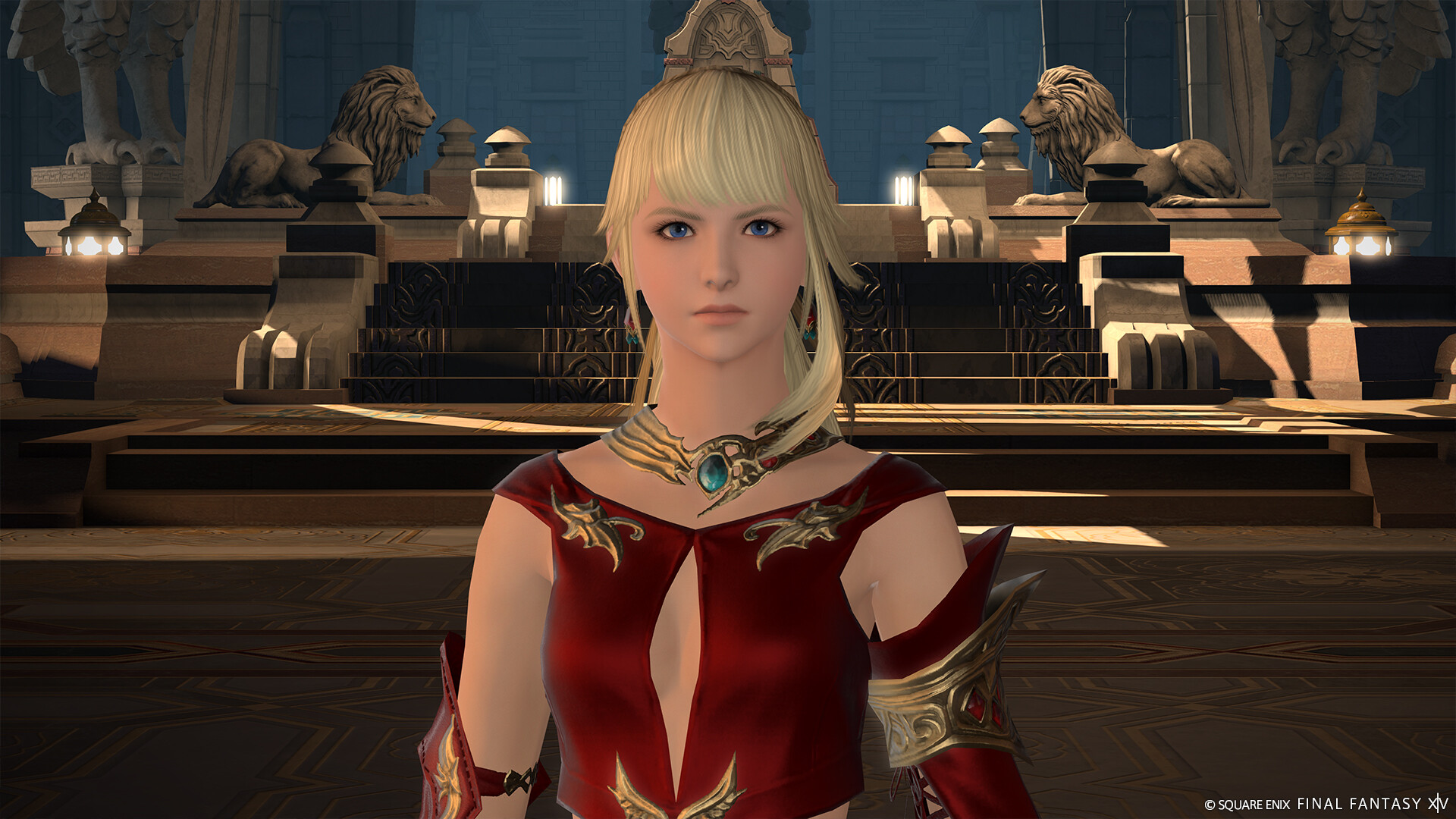 Personnage dans une salle éclairée — FINAL FANTASY XIV Online, visuel officiel
