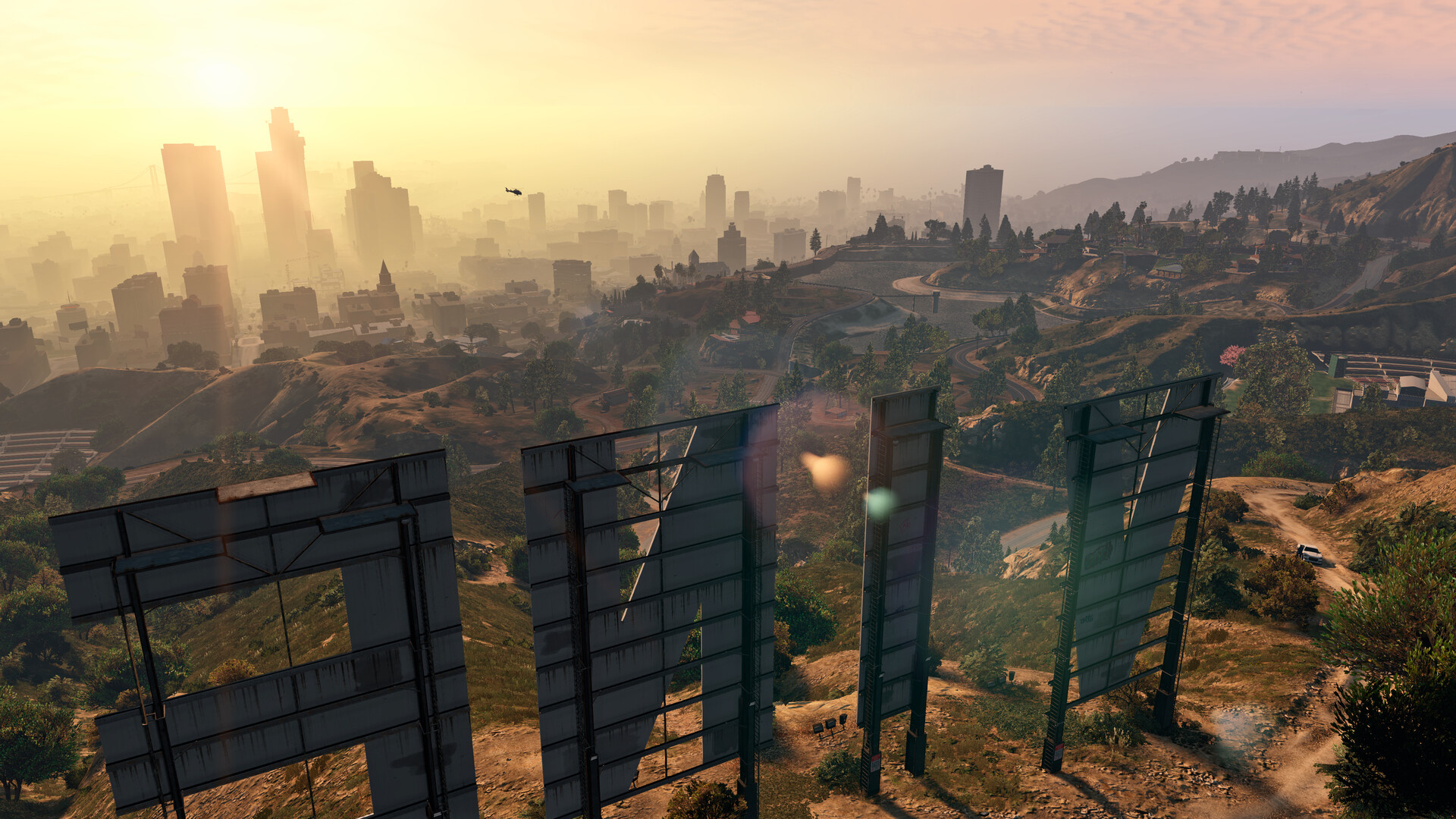 Panorama de Los Santos au soleil — Grand Theft Auto V Enhanced, visuel officiel
