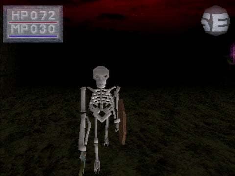 King’s Field III (Japon) / King’s Field II : squelette dans un donjon.