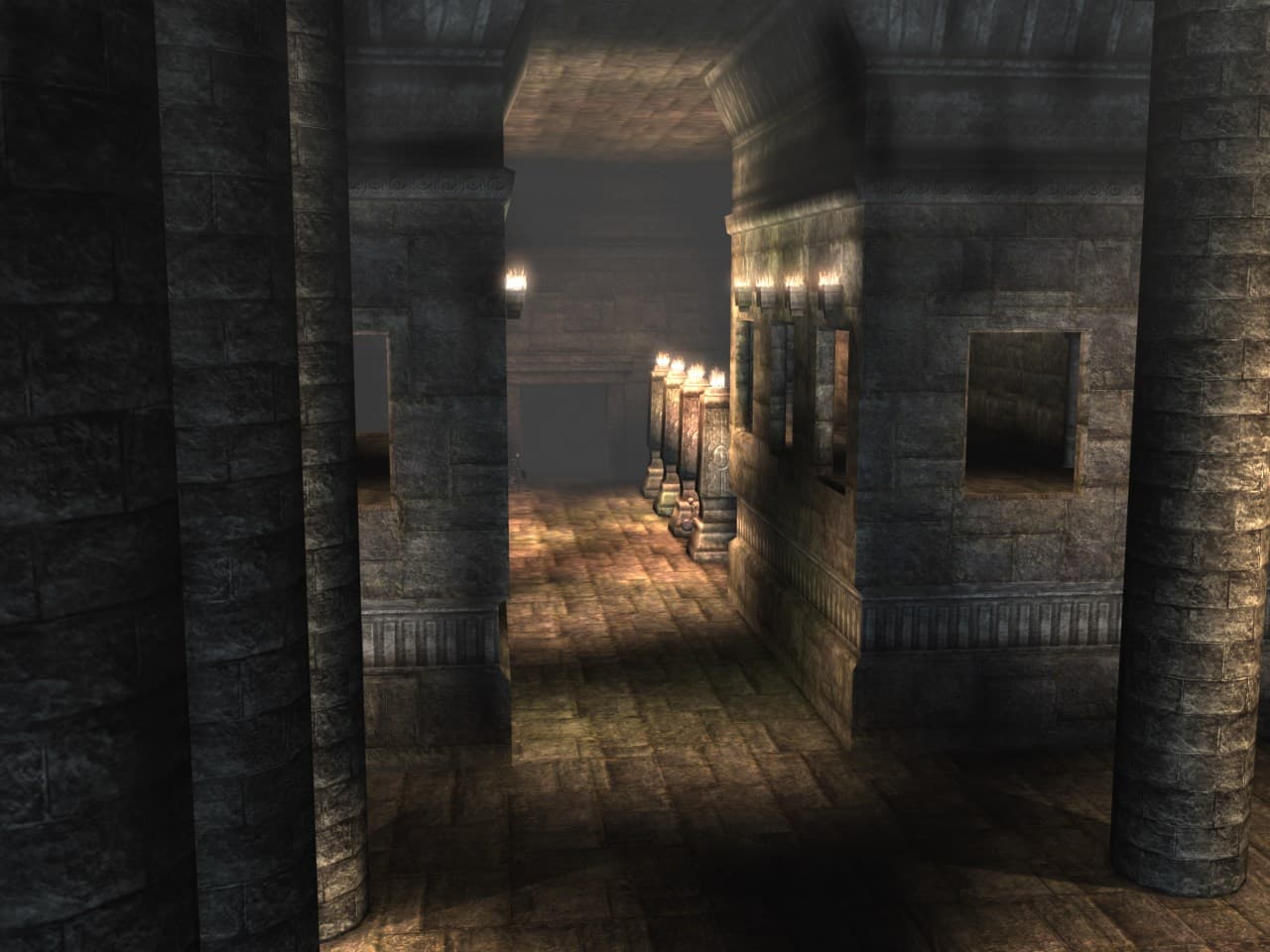 King’s Field IV / The Ancient City : architecture intérieure du donjon.