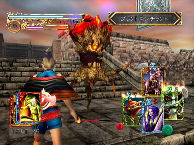 Lost Kingdoms II / RUNE II : combat dans un lieu de pierre.