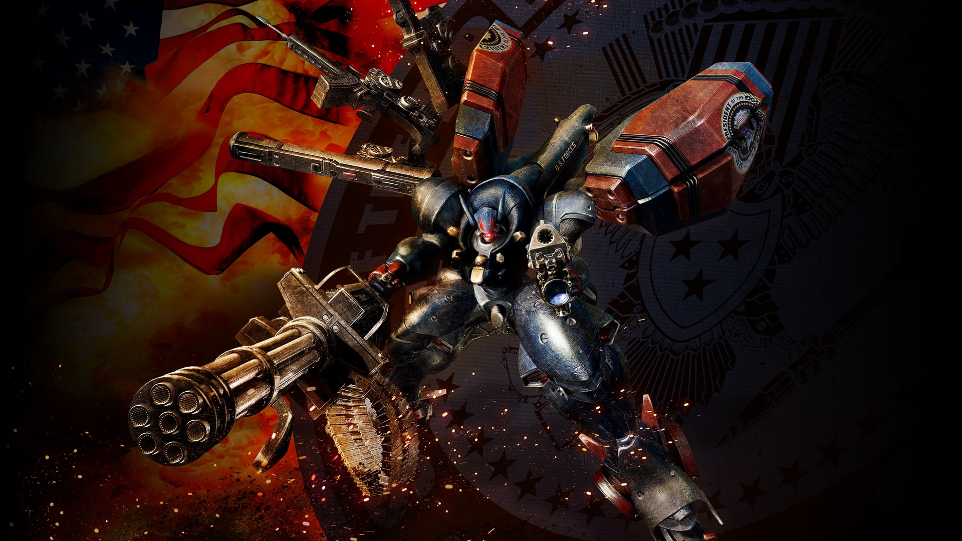 Illustration officielle complète de Metal Wolf Chaos XD.