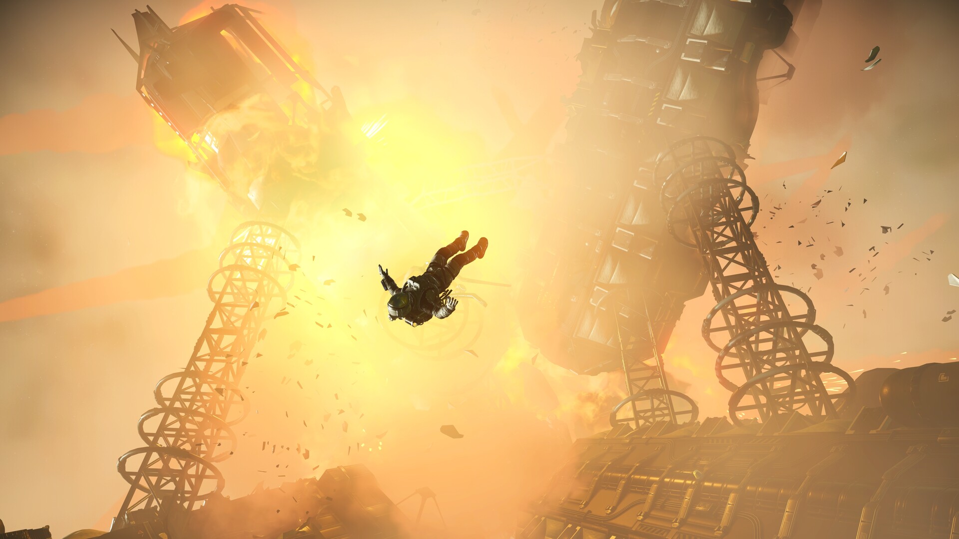 Vaisseau dans une installation immense — No Man’s Sky, visuel officiel