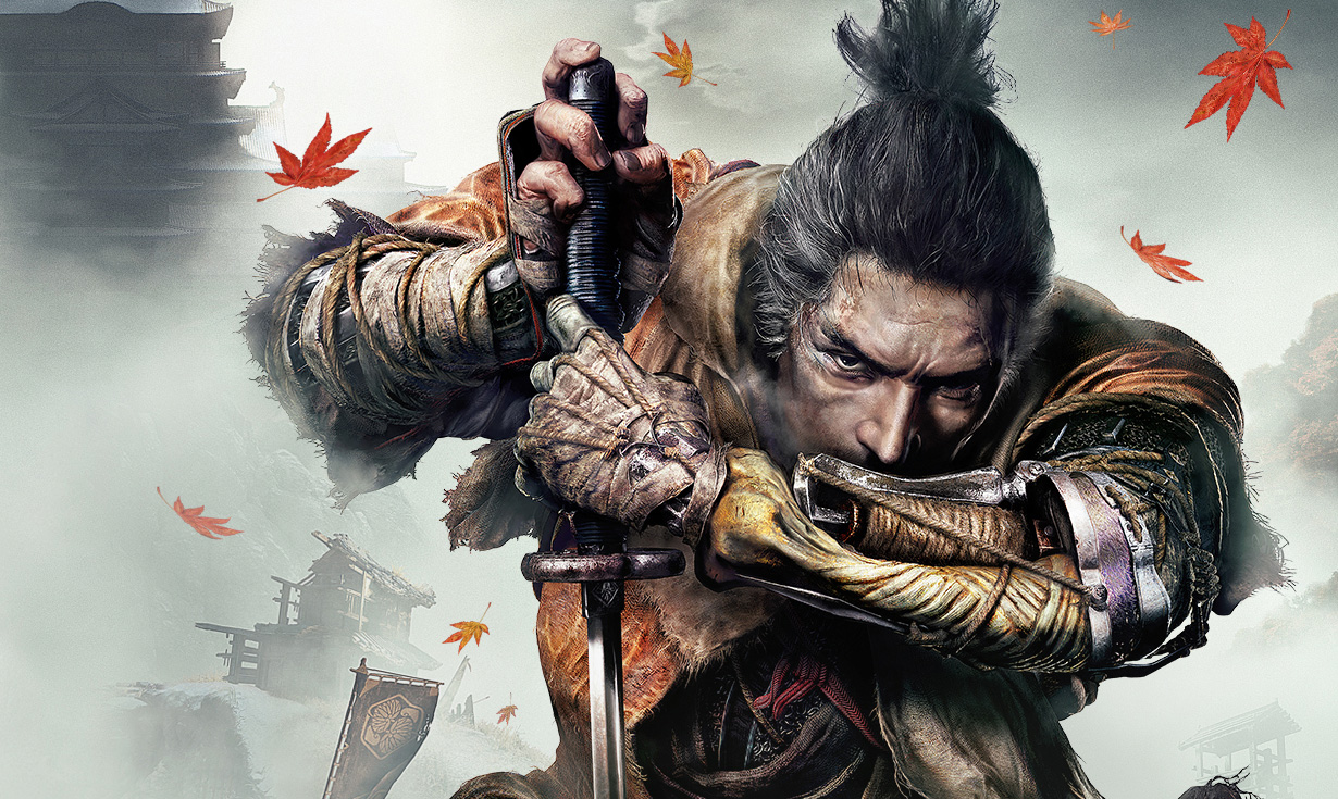 Illustration promotionnelle officielle complète de Sekiro: Shadows Die Twice.