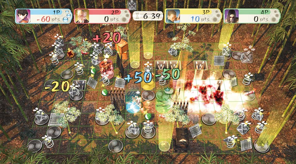 Shadow Assault: Tenchu : pièges et explosions dans une arène.