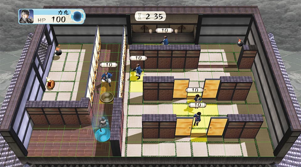 Shadow Assault: Tenchu : vue d’une arène et de ses obstacles.