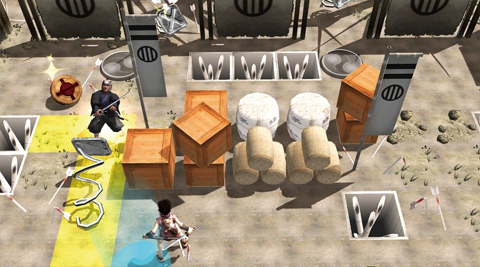 Shadow Assault: Tenchu : mission dans une cour.