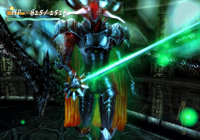 Shadow Tower Abyss : créature et effets lumineux.