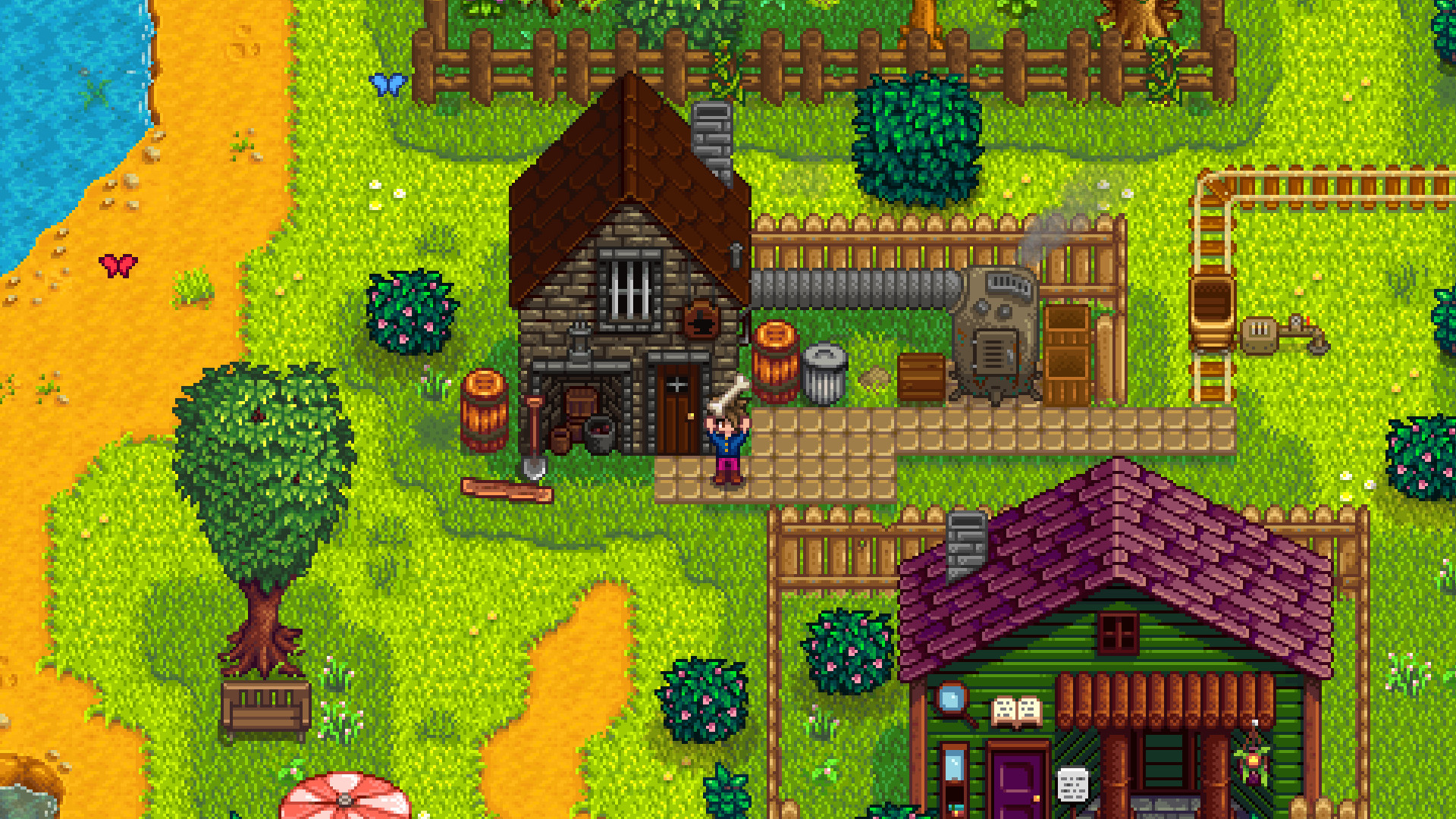 Maisons et chemins du village — Stardew Valley, visuel officiel