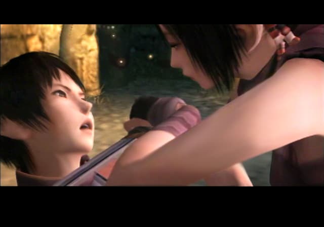 Tenchu: Fatal Shadows / Tenchu Kurenai : scène narrative en intérieur.