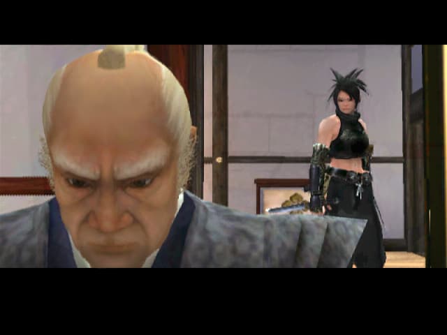Tenchu: Return from Darkness : scène avec plusieurs personnages.